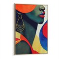 Obraz w ramie 80x120 - Kolory Kobiety - mural, abstrakcja - rama drewno