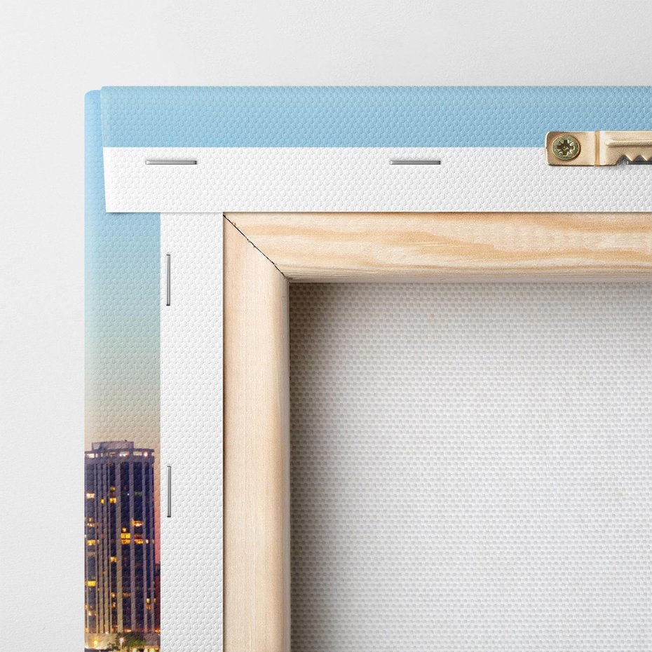 Obraz na płótnie 70x100 - Miasto nad Rzeką - miasto, rzeka