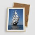 Plakat w ramie 50x70 - Podróż na Żaglowcu Przygody - żaglowiec, podróż - rama drewno