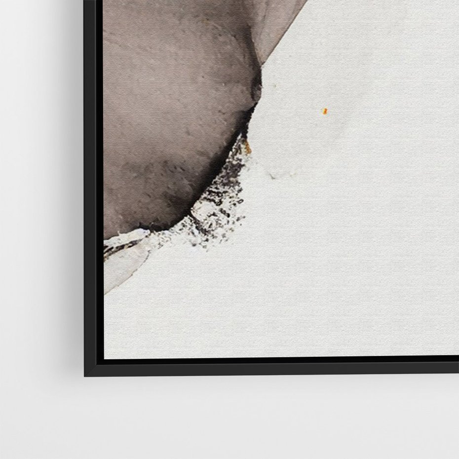 Obraz w ramie 50x70 - Nowoczesne Elegancje - akwarela, złote linie i plamy - rama czarna