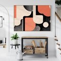 Obraz w ramie 120x80 - Loftowa Harmonia - abstrakcja, styl loftowy - rama drewno