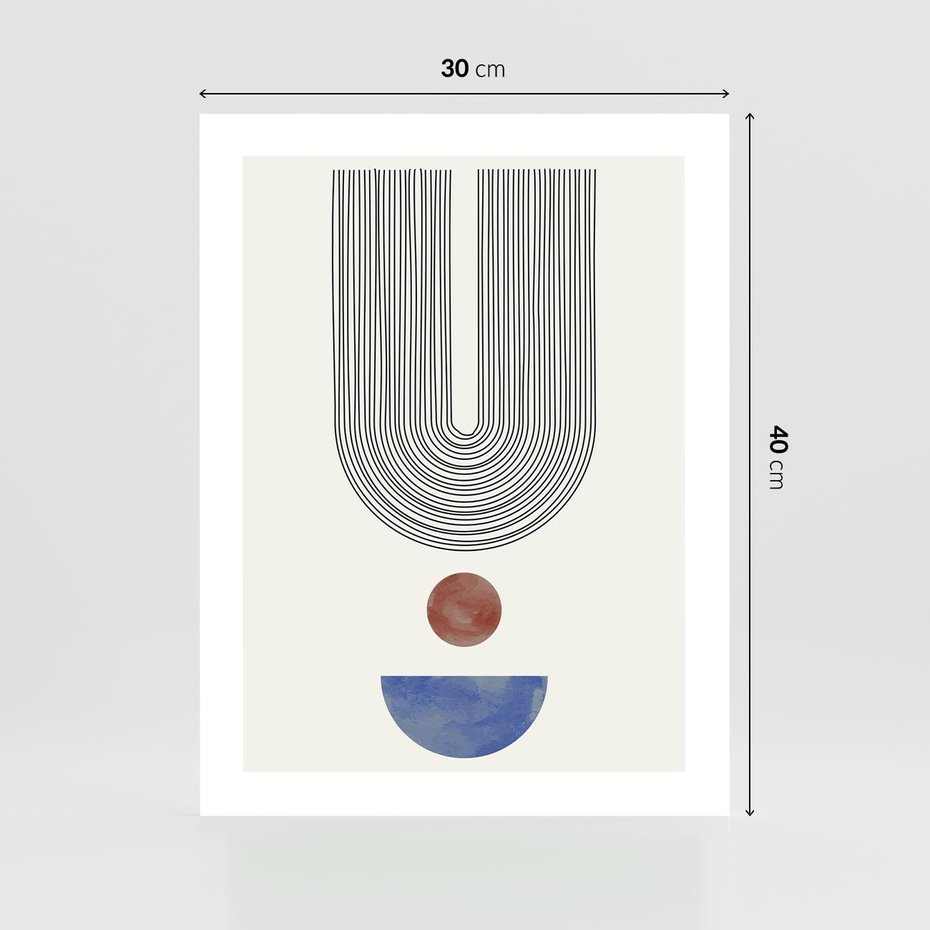 Plakat bez ramy 30x40 - Rozplątane Wibracje - nowoczesny plakat, styl midcentury