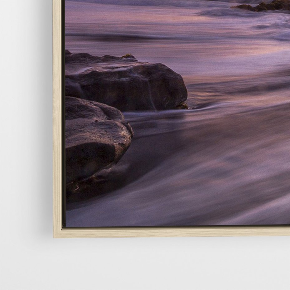 Obraz w ramie 80x120 - Spojrzenie w głąb duszy - zachód słońca, zmierzch - rama drewno