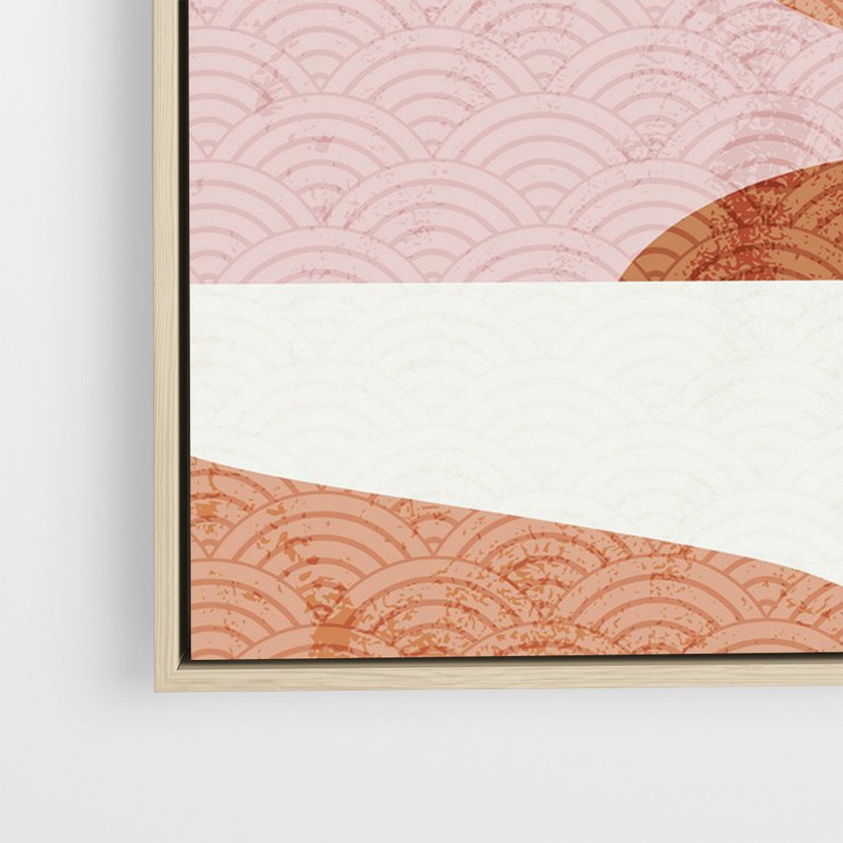 Obraz w ramie 50x70 - Górskie Wzory - nowoczesna sztuka, góry - rama drewno