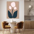 Obraz w ramie 50x70 - Refleksje Boho Przyrody - abstrakcyjny obraz, plakat - rama drewno
