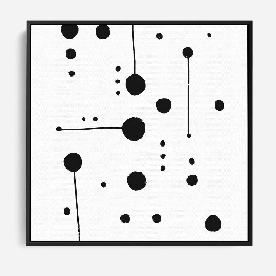 Obraz w ramie 50x50 - Złudne Odbicia - abstrakcja, minimalizm - rama czarna