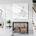 Obraz na płótnie 60x60 - Minimalistyczna Przejażdżka - szkic, minimalizm
