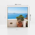 Obraz w ramie 50x50 - Santorini - oaza greckiej wyspy - Santorini, grecka - rama drewno
