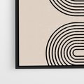 Obraz w ramie 50x50 - Bezgraniczne Odbicia - abstrakcyjne linie, geometria - rama czarna