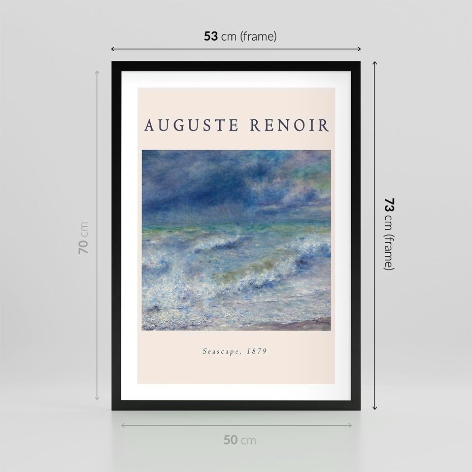 Plakat w ramie 50x70 - Auguste Renoir: Plakat z Pięknem Morza - auguste renoir, reprodukcja - rama czarna