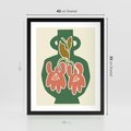 Plakat w ramie 40x50 - Kreatywne Impulsy - boho styl, wazon - rama czarna