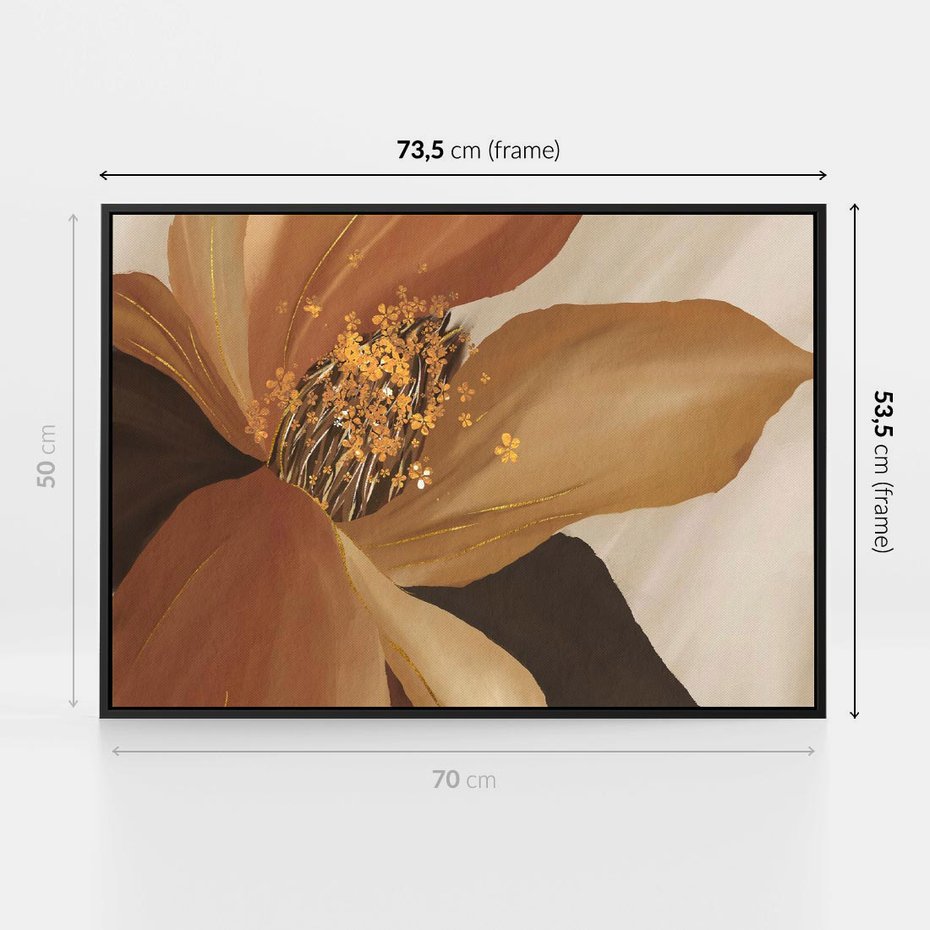Obraz w ramie 70x50 - Wyraz Luksusu - sztuka, nowoczesna - rama czarna
