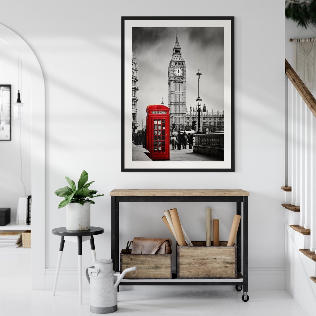 Plakat w ramie 30x40 - Ikoniczny Big Ben w Londynie - Big Ben, Londyn - rama czarna