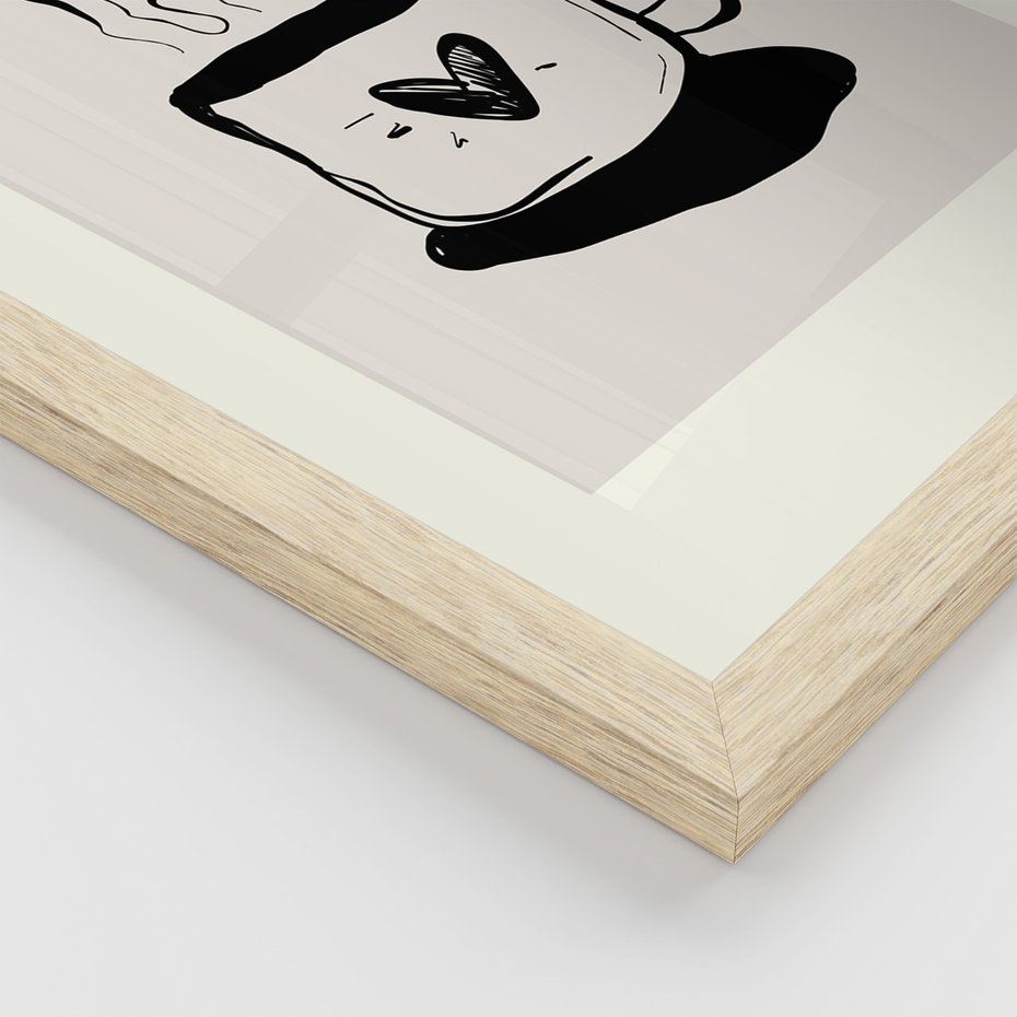 Zestaw obrazy w ramie 40x50 galeria - Kawa, graficzne, plakaty, nowoczesne - rama drewno