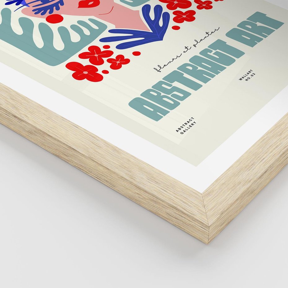 Plakat w ramie 40x50 - Podróżne Impulsy - abstrakcja, kobieta - rama drewno