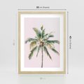 Plakat w ramie 30x40 - Błogość Tropików - palma, tropiki - rama drewno