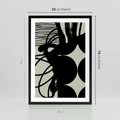 Plakat w ramie 50x70 - Modernistyczne Refleksje - abstrakcja, mroczny klimat - rama czarna