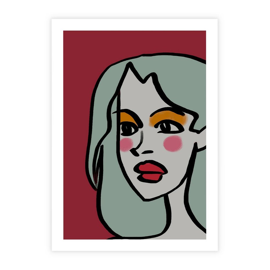 Plakat bez ramy 21x30 - Ekspresja Linii - nowoczesny plakat, mocna linie