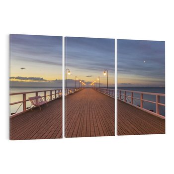 Obraz na płótnie 120x80 - romantyczny spacer nad morzem - Molo, Sopot