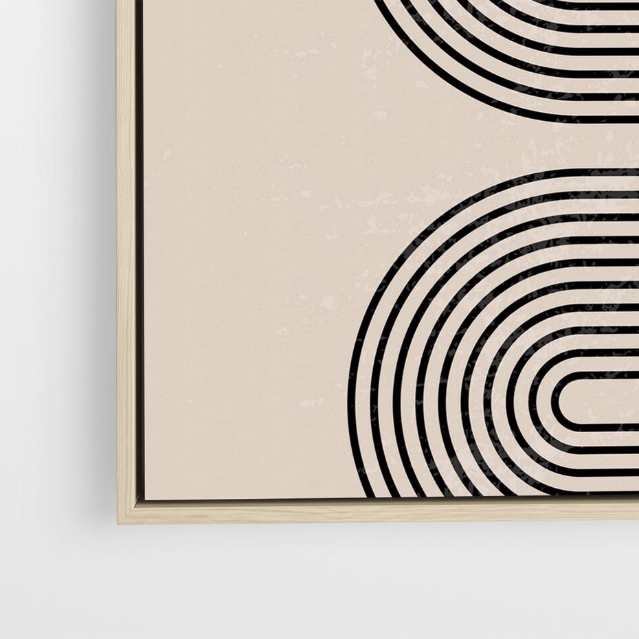 Obraz w ramie 50x50 - Bezgraniczne Odbicia - abstrakcyjne linie, geometria - rama drewno