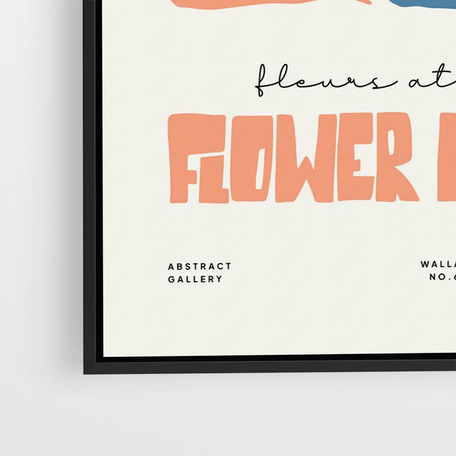 Obraz w ramie 50x70 - Rozbijające Widoki - kwiaty, nowoczesny plakat - rama czarna