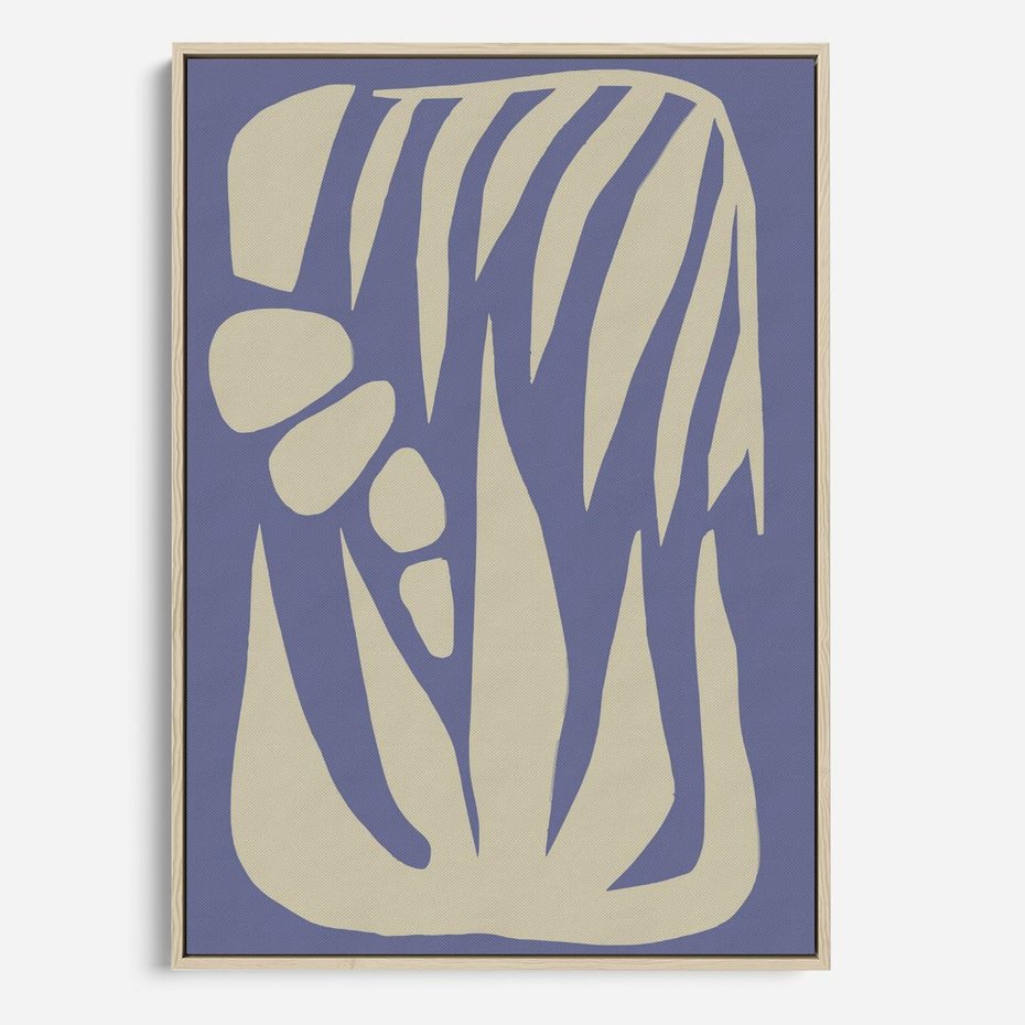 Obraz w ramie 50x70 - Kształty Niewidzialnych Granic - abstrakcyjna sztuka, skandynawski styl - rama drewno