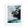 Plakat w ramie 40x50 - Siła Natury - morze, skały - rama biała