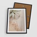 Plakat w ramie 50x70 - Aloes w Stylu Boho - kompozycja, wiklina - rama czarna