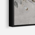 Obraz w ramie 50x50 - Sploty losu na płótnie - kompozycja boho piór, indiańskie pióra - rama czarna