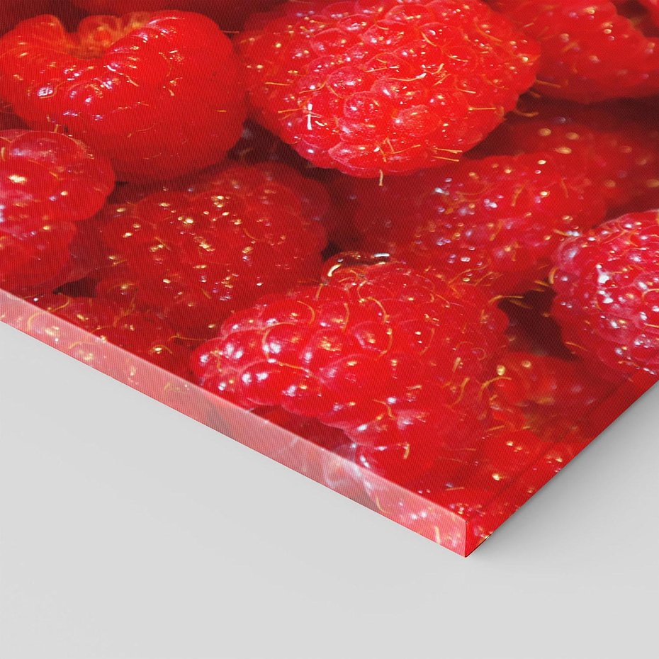 Obraz na płótnie 50x50 - "Maliny - Owocowy Raj - maliny, owoce