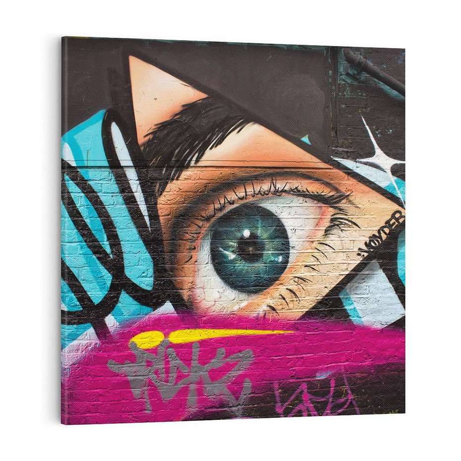 Obraz na płótnie 50x50 - Wibracje kreatywności graffiti - graffiti