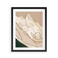 Plakat w ramie 40x50 - Góry w Złocie i Minimalizmie - grafika, złote góry - rama czarna