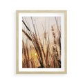 Plakat w ramie 40x50 - Malownicza Łąka z Trawam - trawy, łąka - rama drewno