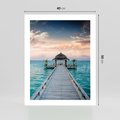 Plakat bez ramy 40x50 - Morski Pomost - morze, pomost