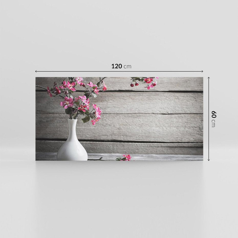 Obraz na płótnie 120x60 - Harmonia w wazonie - kwiaty, wazon