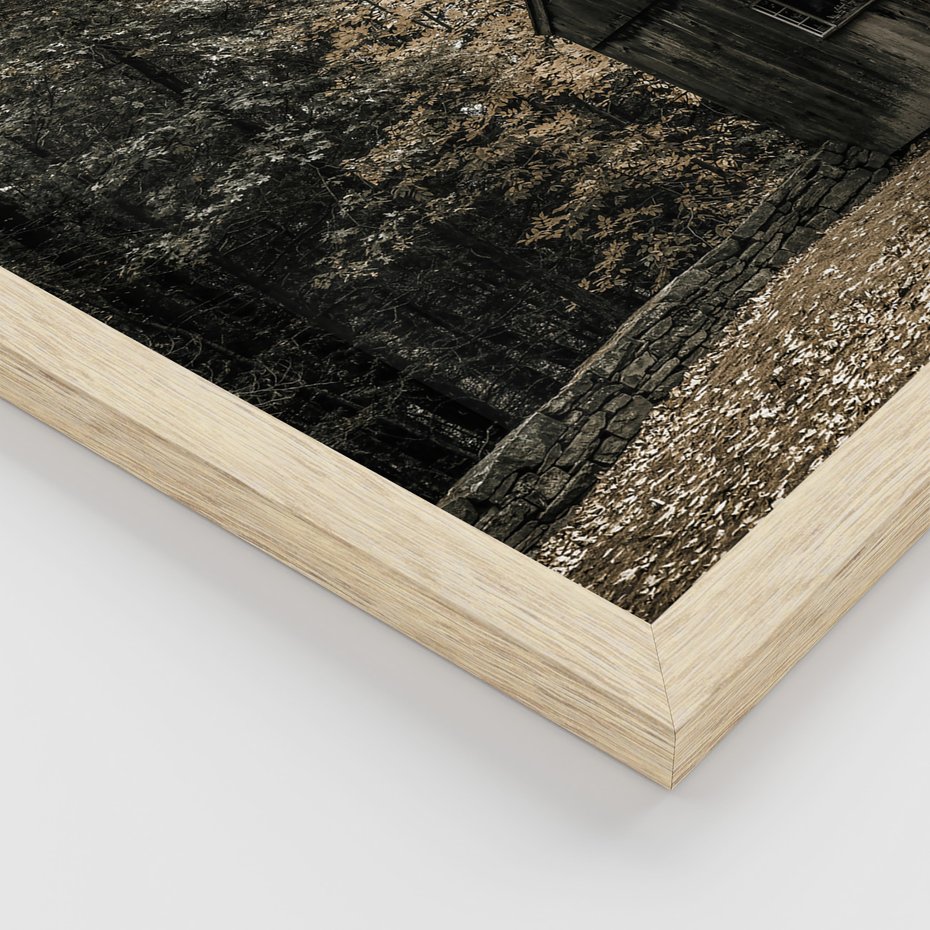 Zestaw obrazy w ramie 50x70 galeria - Spokój, cytat, typografia, rustykalny - rama drewno