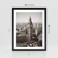 Plakat w ramie 40x50 - Magiczna esencja Londynu: Big Ben i miasto - Big Ben, Londyn - rama czarna