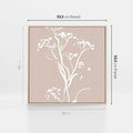 Obraz w ramie 50x50 - Harmonijne Mini Boho - minimalistyczny delikatny obraz, beżowe odcienie - rama drewno