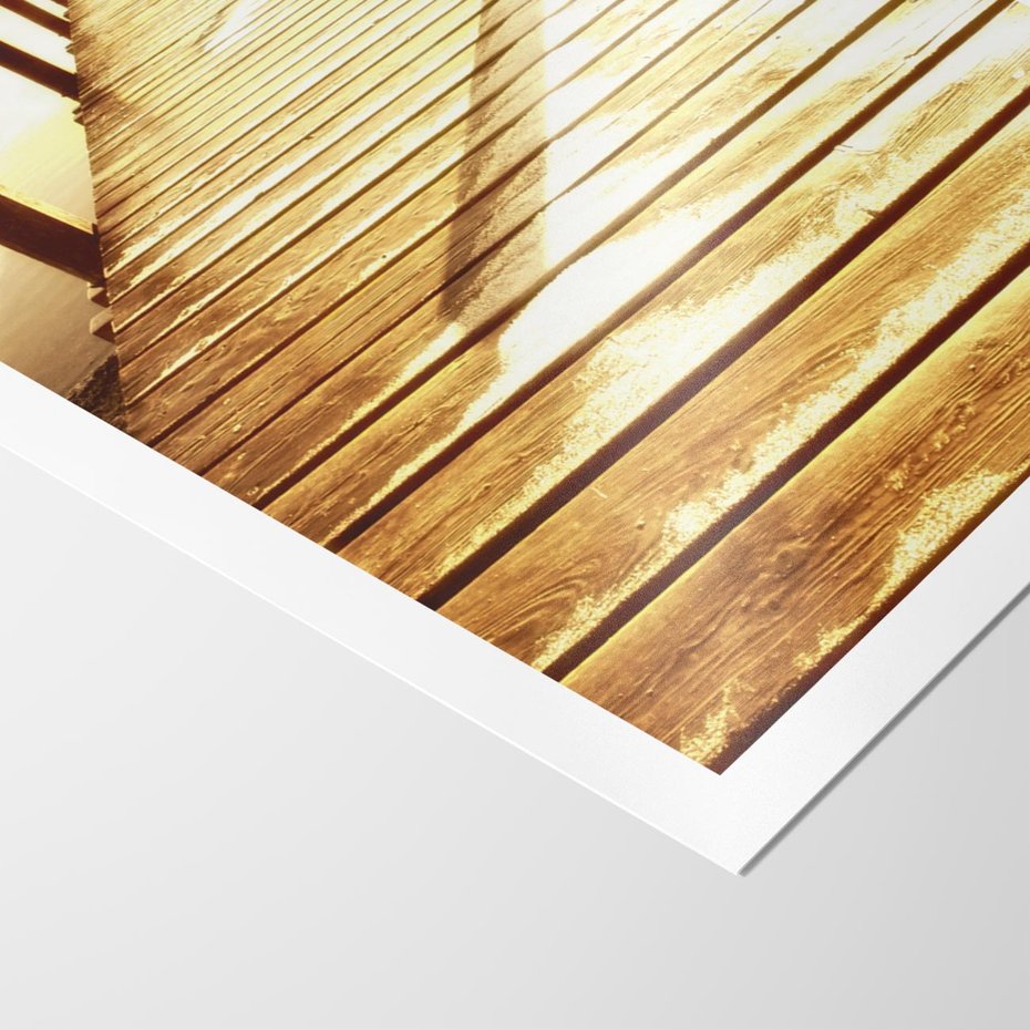 Plakat bez ramy 50x70 - Stary pomost w sepia - pomost, sepia