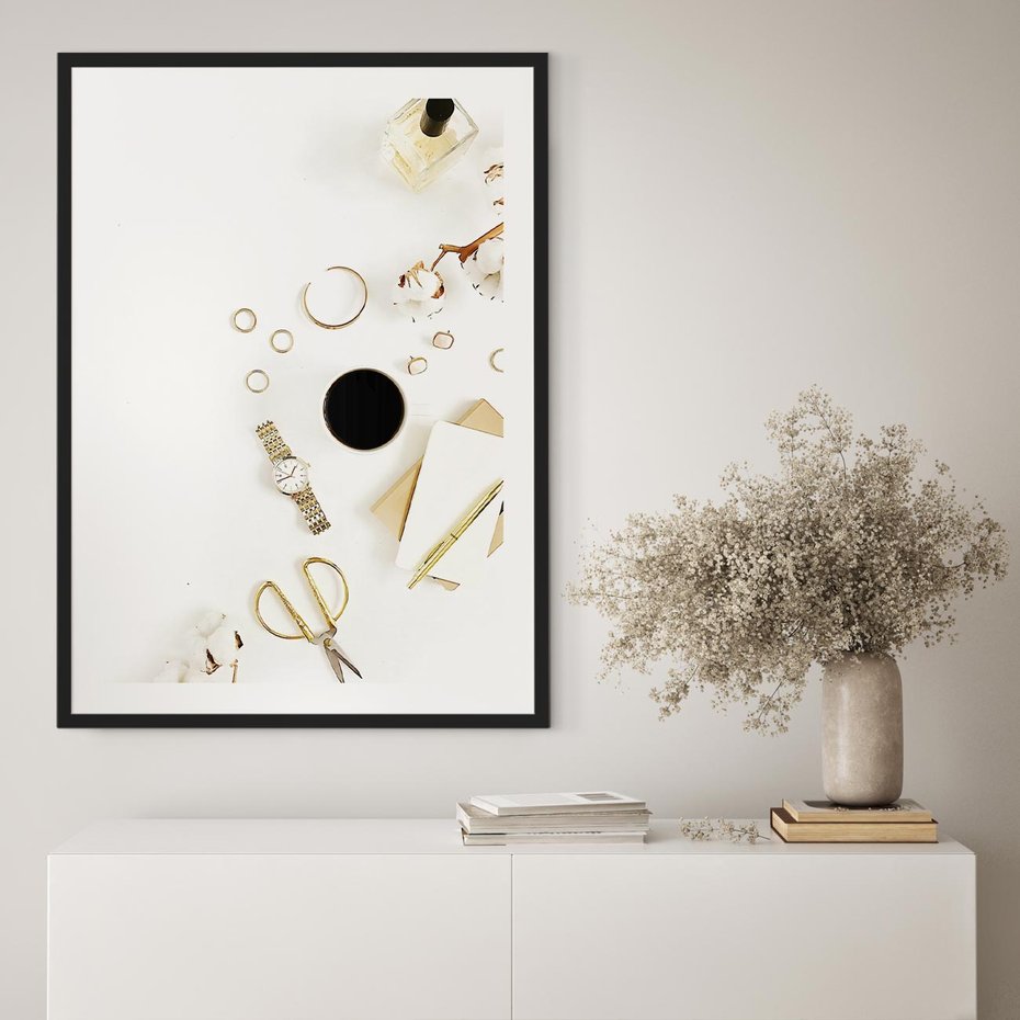 Plakat w ramie 30x40 - Luksusowy Lifestyle - kompozycja lifestyle, fotografia - rama czarna