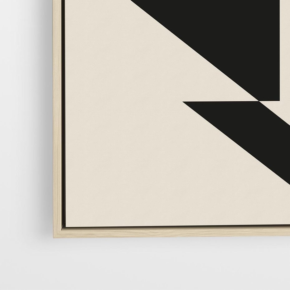 Obraz w ramie 80x80 - Rozkwitająca Abstrakcja - abstrakcyjne geometryczne kształty, minimalizm - rama drewno