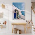 Obraz w ramie 50x70 - Urok Greckiej Wyspy - Santorini, Grecja - rama biała
