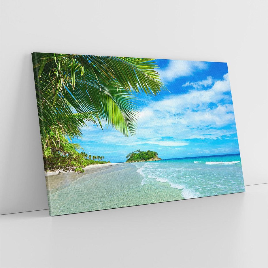 Obraz na płótnie 100x70 - Ucieczka do Raju - wyspa tropikalna, plaża