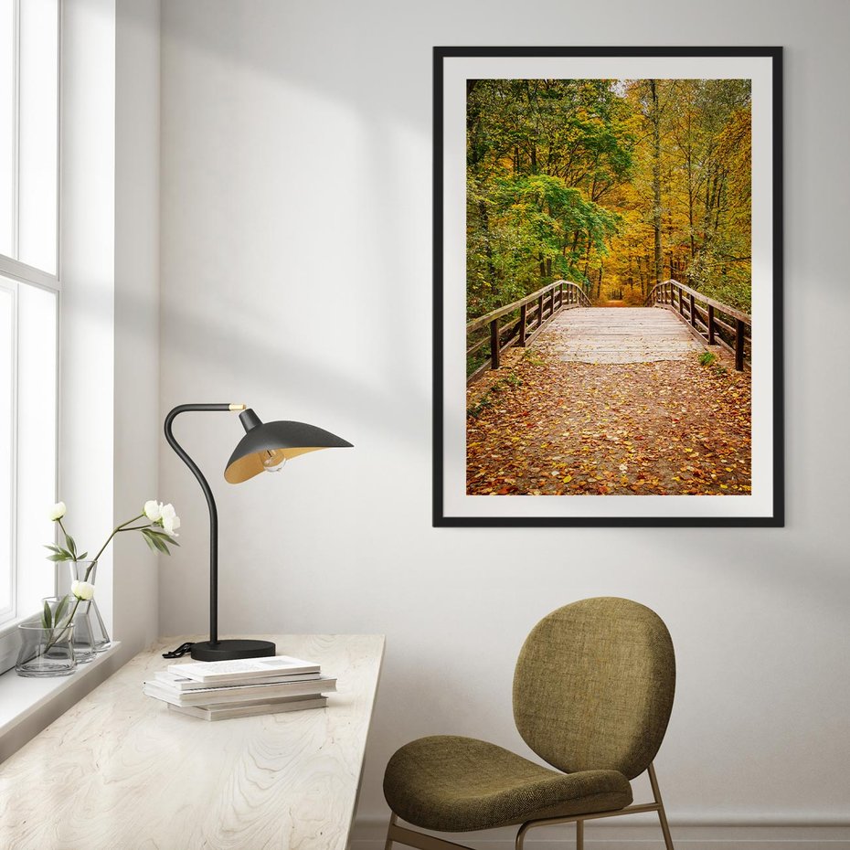 Plakat bez ramy 40x50 - Spacer Ścieżką w Las - ścieżka, spacer