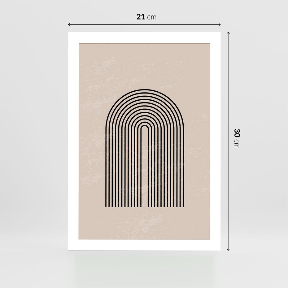 Plakat bez ramy 21x30 - Migocące Echa - abstrakcyjne linie, geometria