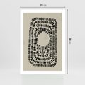 Plakat bez ramy 21x30 - Zaklęte Wnętrza - boho plakat, czarne kropki kreski