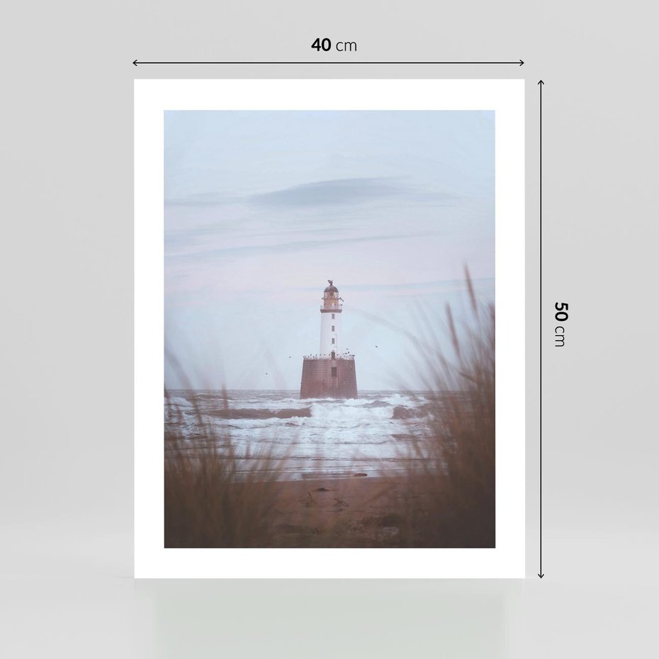 Plakat bez ramy 40x50 - Magiczna Aura - latarnia, mgła