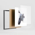 Plakat w ramie 40x50 - Motocykl w ruchu - motor, bike - rama czarna