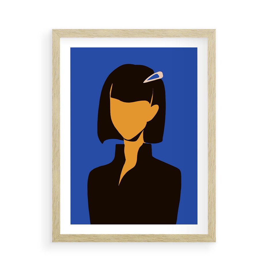 Plakat w ramie 50x70 - Energetyczne Zestawienie - sztuka nowoczesna, plakat - rama drewno