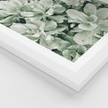 Plakat w ramie 30x40 - Liście w Jasnych Odcieniach Zielonego - liście, jasna zieleń fotografia - rama biała